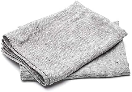 Set of 2 Graphite Linen Tea Towels European Made