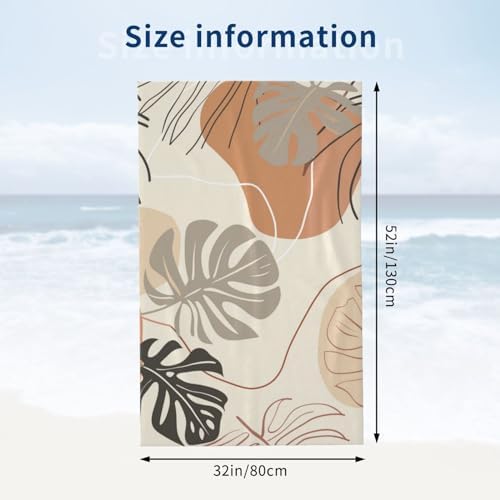 VANZEV Abstract Mid Century Boho Beach Towel 52x32