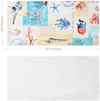 Seahorse Beach Towel 60x30 Cotton Blend Soft and Absorbent