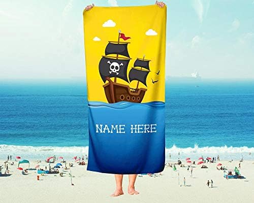 Personalized Jolly Pirate Towel for Kids Adults