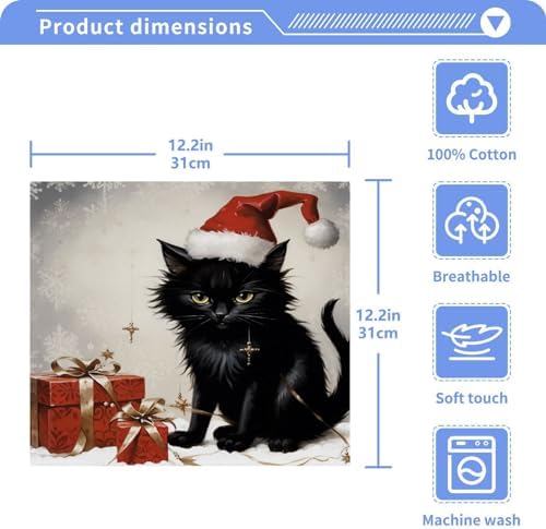 12x12 Cat Towels Christmas Gift