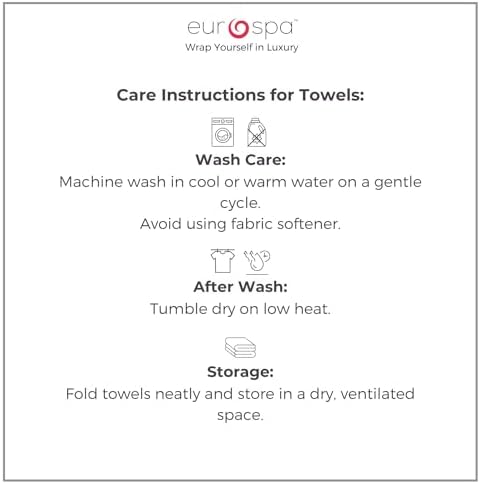 EuroSpa 100 Cotton 8 Piece Towel Set - Light Grey