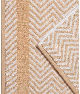 Kathy Ireland 6-Piece Chevron Jacquard Linen Towel Set with LetsDry
