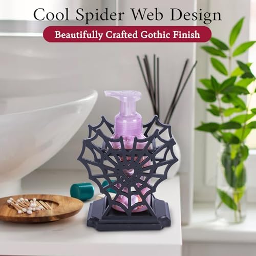 Heart-Shaped Halloween Soap Holder with Spider Web Design