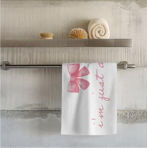 Preppy Pink Coquette Bow Beach Towel Large Perfect for Swimming Hiking