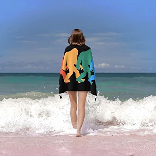 HUIANBPO Retro Bigfoot Microfiber Beach Towel 32x52inx