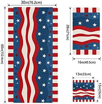 Join the Celebration with Boanket 4th of July Stripes bath towel set