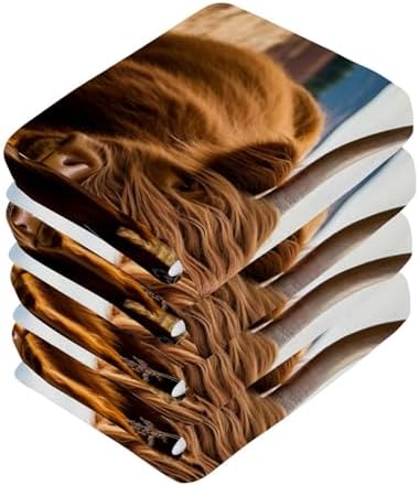 Yetitas Soft Absorbent Cow Washcloth 2-Pack Multi-Use Baby Face Towels