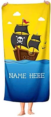 Personalized Jolly Pirate Towel for Kids Adults