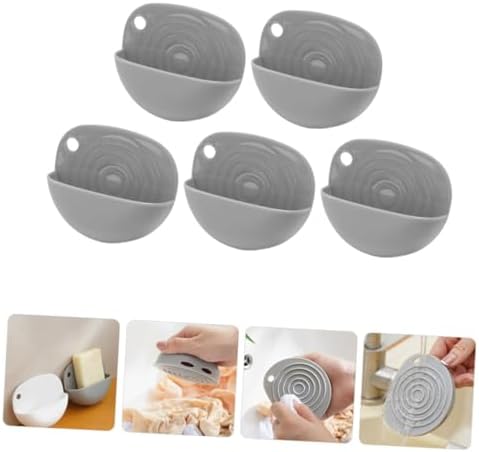 Amosfun 5pcs Mini Handheld Plastic Soap Box Portable Travel Organizer