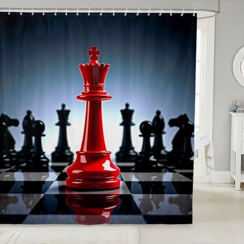 Feelyou International Chess Shower Curtain Set