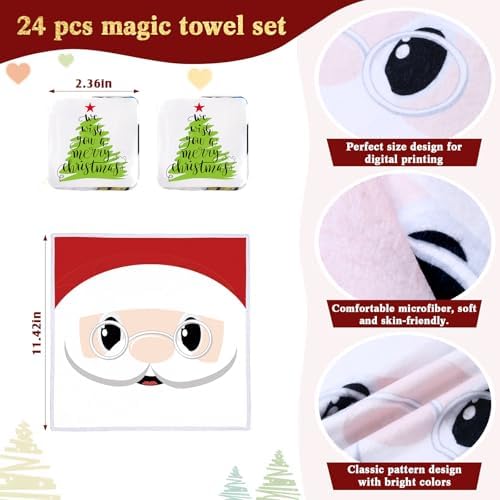 Macarrie Christmas Hand Towels 24 Set