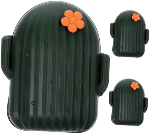 Set of 3 Cartoon Cactus Soap Holder Post-Travel Storage