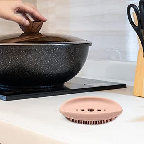 3Pack Silicone Soap Dishes Eco-Friendly Dual-Purpose for Bath Kitchen