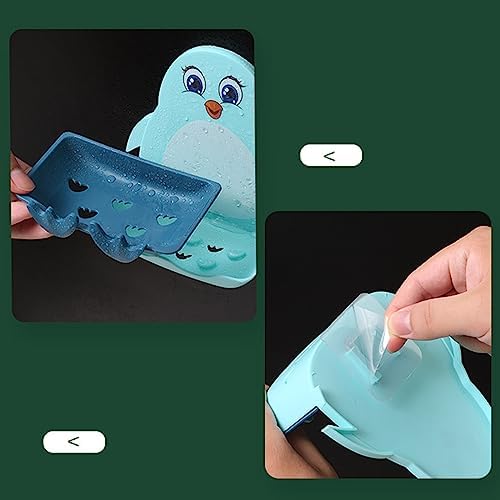 Wall Mounted Penguins Soap Box Decorative for Kids