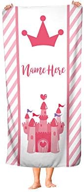 Personalized Pink Princess bath towel make bath fun