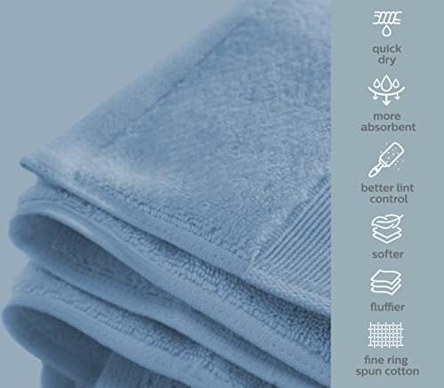 Bennett Shea Luxury 12-Piece Washcloth Set Soft Quick Dry Premium Cotton Towels