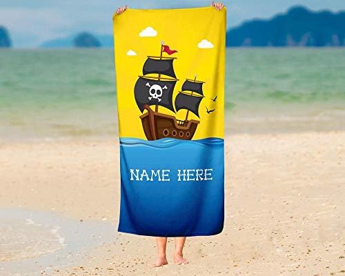 Personalized Jolly Pirate Towel for Kids Adults