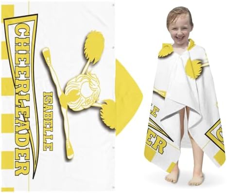 Deven Cheesy Yellow Microfiber Kids Bath Towel for Boys Girls