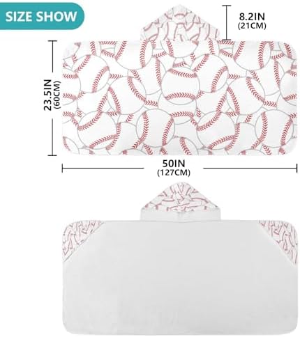 YETTASBIN Baseball Hooded Bath Towel for Kids