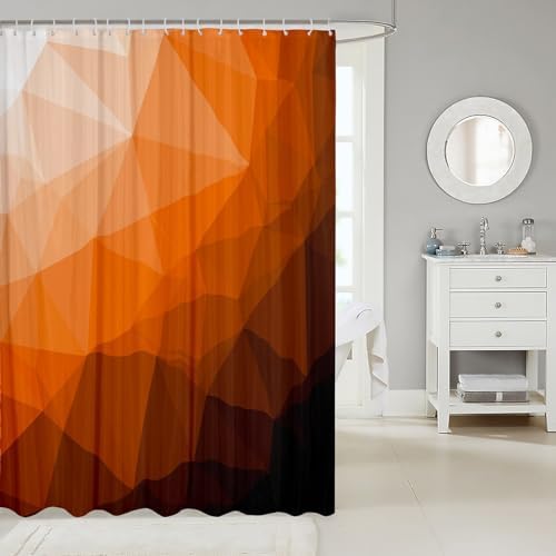 Fun Unique Ombre Orange Shower Curtain for Kids