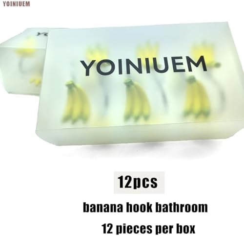 Banana Shower Hooks 12 Pack - Playful Monkey Bathroom Decor 1