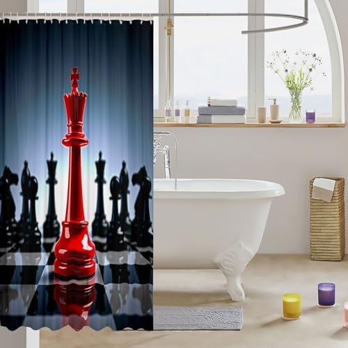 Feelyou International Chess Shower Curtain Set