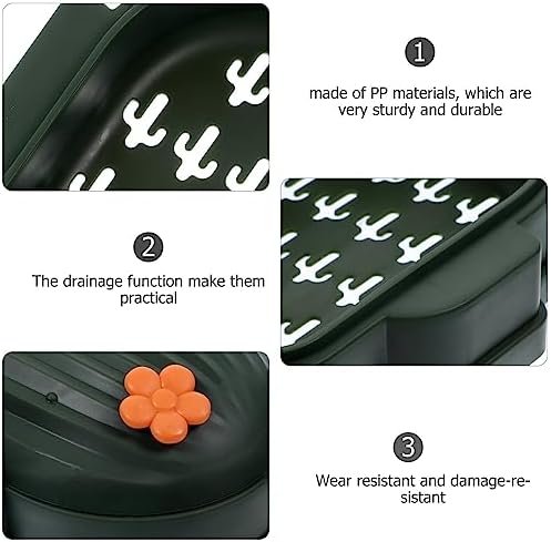 Alipis 3pcs Cartoon Cactus Soap Box