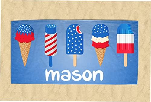 Personalized 4th Of July Beach Towel