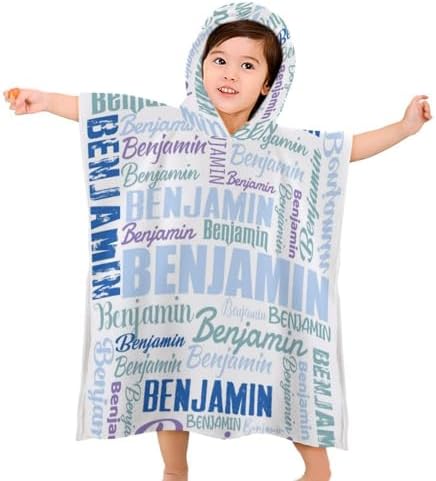 Personalized Kids Hooded Bath Towel with Name Ultra-Soft Durable Custom-Action Sites