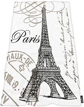 Comfy Bath Towels - Eiffel Tower Design