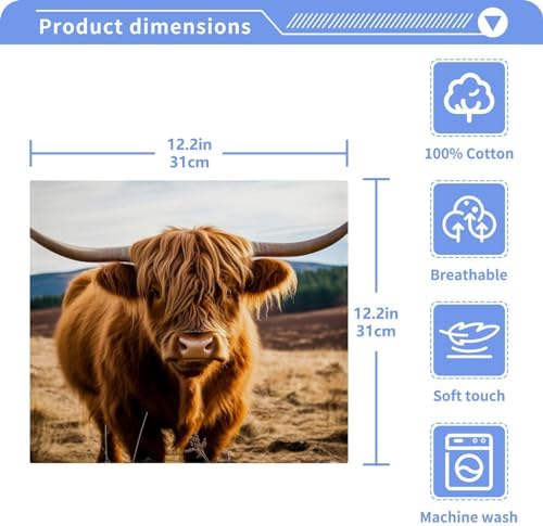 Yetitas Soft Absorbent Cow Washcloth 2-Pack Multi-Use Baby Face Towels