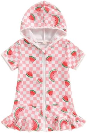 DoisbetthsayToddler Beach Towel with Hood Waffle Swim Cover Up BoysGirls Hooded Bath Towel