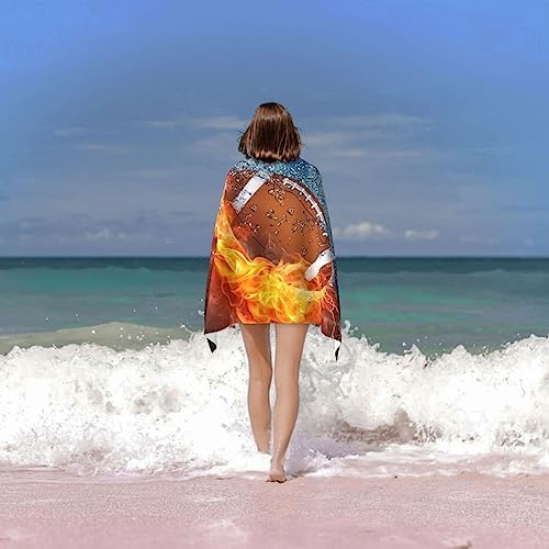 VOOHDDY American Football Ball Sport Beach Towel