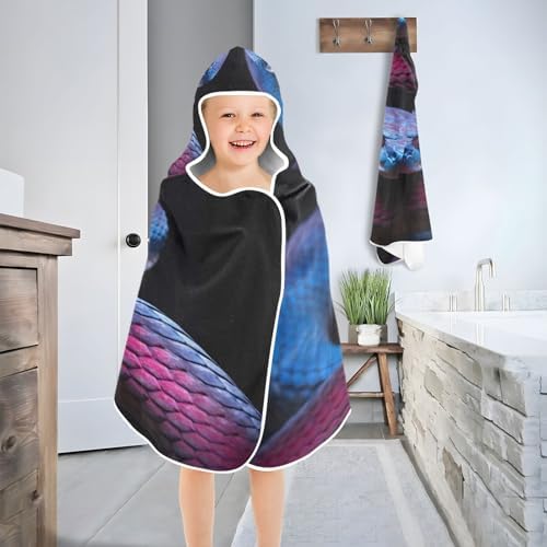 Wild Snake Kids Hooded Towel - Little Kids
