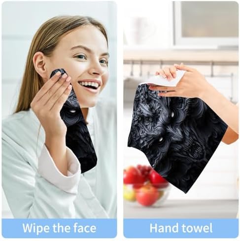High-Quality Yeti Face Towels Soft Absorbent 2-Pack