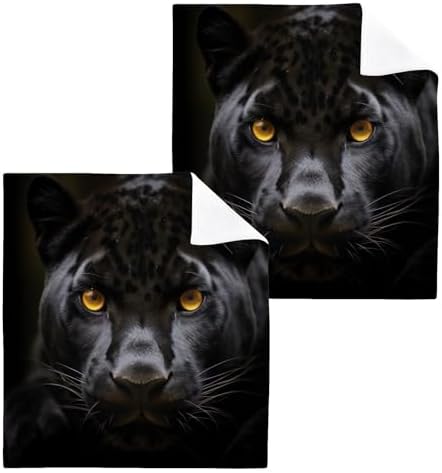 Premium Softness Black Panther Washcloth Set