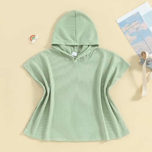Adjustable Fit Hooded Beach Towel for Kids Skin-PAINTED Waffle