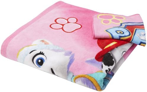 Franco Paw Patrol Girls 2 Piece Bath Towel Set