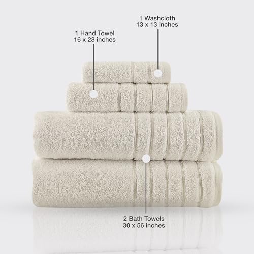 Chic 4-Piece Bath Towels Set for Elegance and Comfort