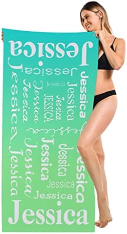 Vibrant Light Blue Green Beach Towels