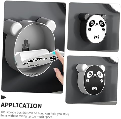 SHOWERORO Panda Wall-Mounted Soap Holder 2PCS for Bathroom Kitchen
