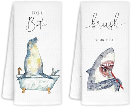 Funny Shark Towels for Kids 16x24