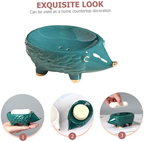 Adorable Hedgehog Ceramic Soap tray for Bathroom and Kitchen