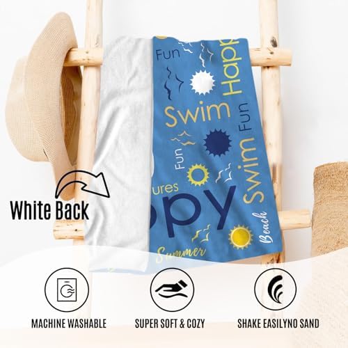 Jeciviala Personalized Beach Towels Microfiber Quick-Dry Sand-Free