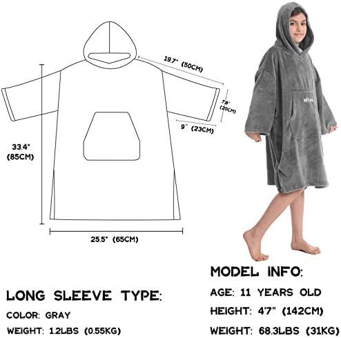 Hiturbo Kids Warm Plush Changing Robe