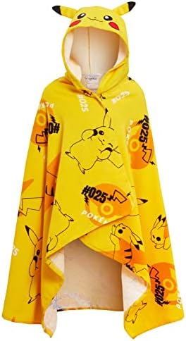 Pokmon Pikachu Dessert Sites 100 Cotton Hooded Towel for Kids