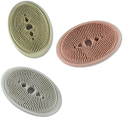 3Pack Silicone Soap Dishes Eco-Friendly Dual-Purpose for Bath Kitchen