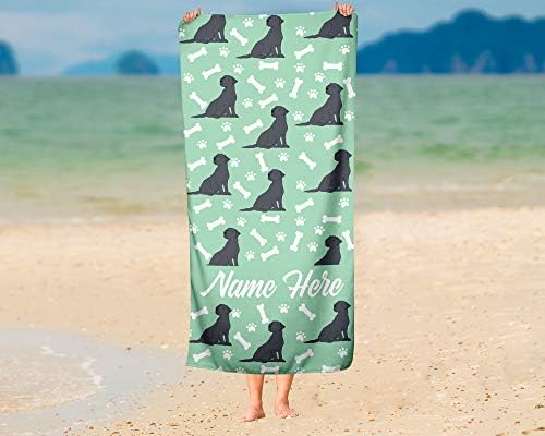 Personalized Labrador Beach Towels