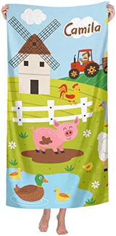 Deven Farm Animal Beach Towels for Kids 30x60 inches